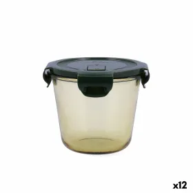 Герметичная коробочка для завтрака Bidasoa Infinity Круглая 700 ml Жёлтый Cтекло (12 штук)