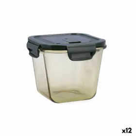 Ilmatiivis eväsrasia Bidasoa Infinity Neliö 900 ml Keltainen Lasi (12 osaa)