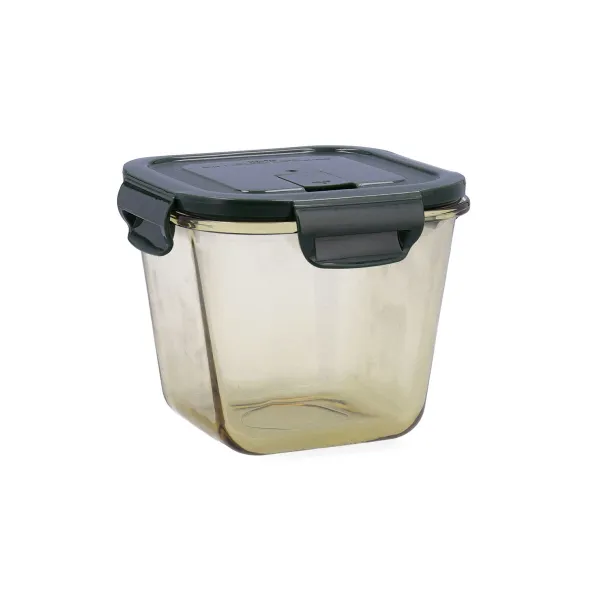 Hermētiska Pusdienu Kastīte Bidasoa Infinity Kvadrāta 900 ml Dzeltens Stikls (12 gb.)