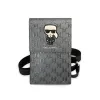 Karl Lagerfeld Monogram Ikonik Patch Wallet Phone Bag - Bag for smartphone and accessories (Silver)