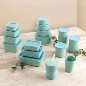 Kvadratinė pietų dėžutė su dangteliu Quid Inspira 620 ml Žalia Plastmasinis (12 vnt.)