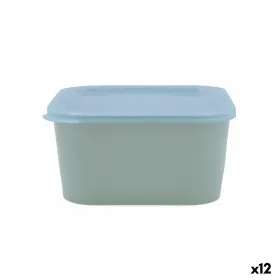 Kvadratinė pietų dėžutė su dangteliu Quid Inspira 1,3 L Žalia Plastmasinis (12 vnt.)