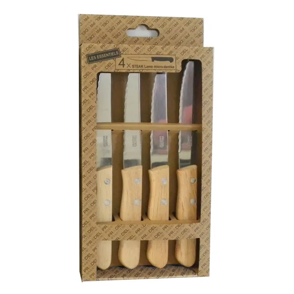 Lihaveitsiseitti Pradel essentiel Puu Kaksivärinen Metalli 21 cm (4 osaa)