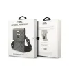 Karl Lagerfeld Monogram Ikonik Patch Wallet Phone Bag - Bag for smartphone and accessories (Silver)