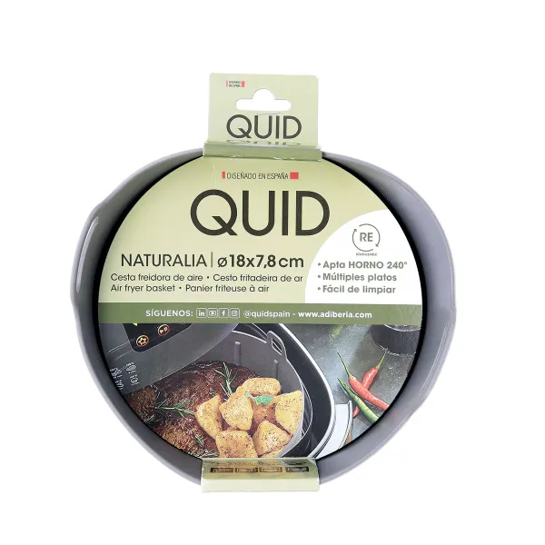 Air Fryer Basket Quid Naturalia Silicone 18 x 7,8 cm (12 Units)
