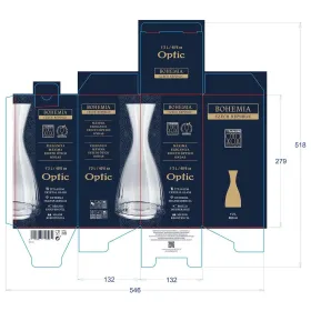 Veinikarahvin Bohemia Crystal Optic Läbipaistev Klaas 1,2 L