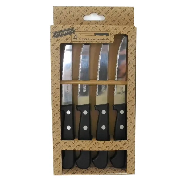 Gaļas Nažu Komplekts Pradel essentiel Daudzkrāsains Metāls 21 cm (4 gb.)
