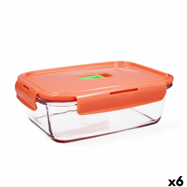 Hermētiska Pusdienu Kastīte Luminarc Pure Box Holy Daudzkrāsains Stikls 1,22 L (6 gb.)