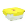 Hermētiska Pusdienu Kastīte Luminarc Pure Box Holy Dzeltens Stikls Kvadrāta 1,22 L (6 gb.)