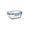 Hermetic Lunch Box Quid Purity Squared 800 ml Transparent Glass (6 Units)