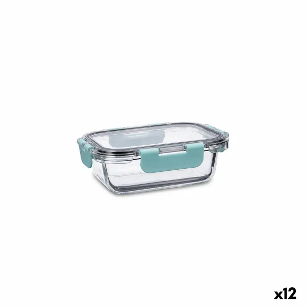 Hermētiska Pusdienu Kastīte Quid Purity Taisnstūra 370 ml Caurspīdīgs Stikls (12 gb.)