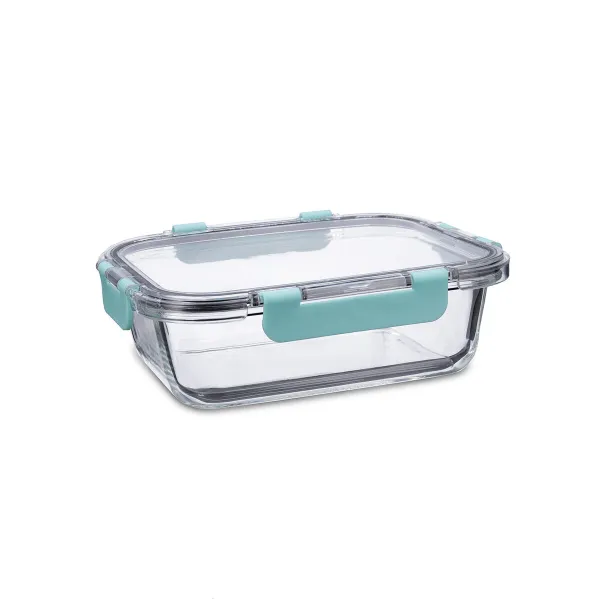 Hermetic Lunch Box Quid Purity Rectangular 1,04 L Transparent Glass (6 Units)