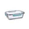 Hermetic Lunch Box Quid Purity Rectangular 1,04 L Transparent Glass (6 Units)