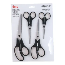 Alpina - Set of ergonomic stainless steel scissors (4 pieces)