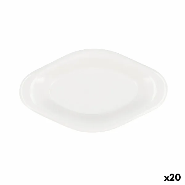 Välipalatarjotin Quid Select Valkoinen Muovinen 17 x 9,5 x 2 cm (20 osaa)