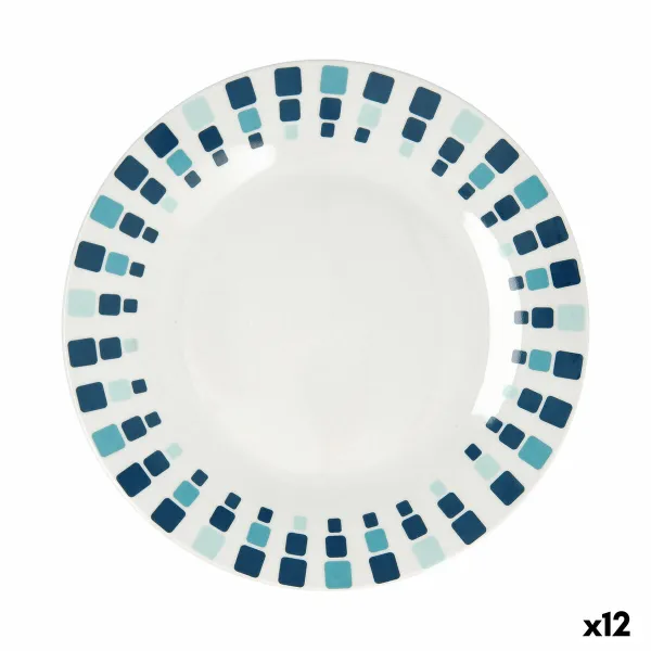Litteä Lautanen Quid Simetric Sininen Keraminen 23 cm (12 osaa)