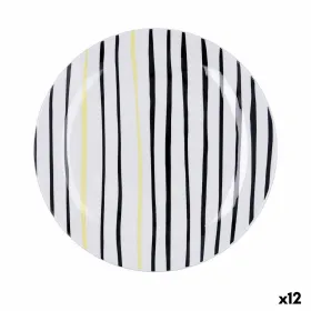 Plokščia lėkštė Bidasoa Zigzag Spalvotas Keramikinis Ø 26,5 cm (12 vnt.)