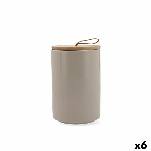 Purkki Quid Ozon Beige Keraminen 10,4 x 16 cm (6 osaa)