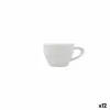 Piece Coffee Cup Set Bidasoa Fosil White Ceramic Aluminium Oxide 80 ml (12 Units)