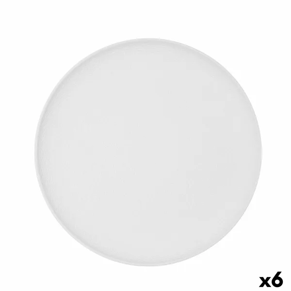 Litteä Lautanen Bidasoa Fosil Valkoinen Keraminen 26,5 x 26,4 x 2,3 cm (6 osaa)