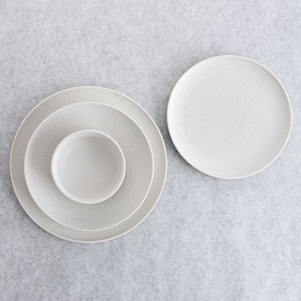 Plokščia lėkštė Bidasoa Fosil Balta Keramikinis 26,5 x 26,4 x 2,3 cm (6 vnt.)