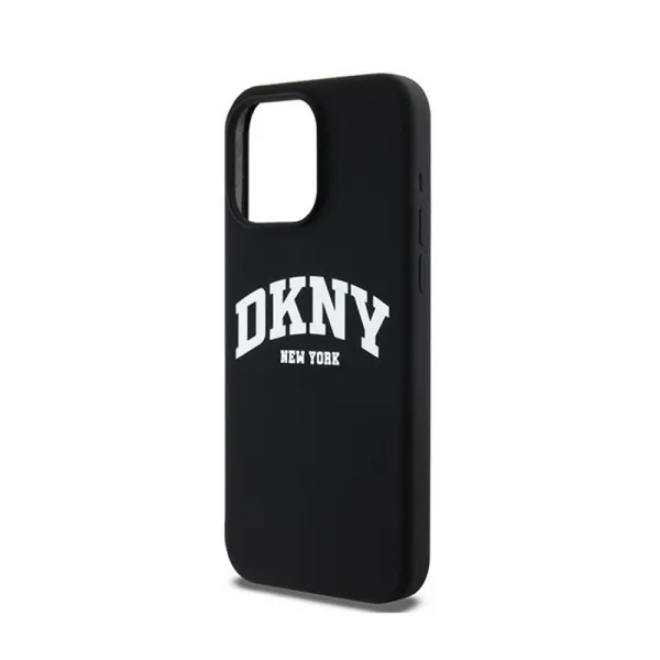 DKNY Liquid Silicone White Printed Logo MagSafe - Case for iPhone 15 Pro Max (black)