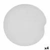 Snack tray Bidasoa Fosil White Ceramic Aluminium Oxide 31,4 x 31,2 x 4 cm (4 Units)