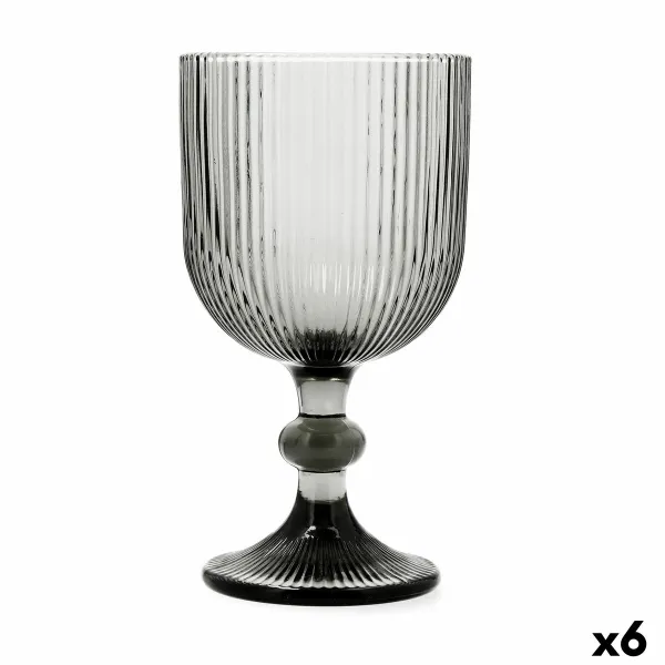 Бокал Bidasoa Fosil Серый Cтекло 370 ml (6 штук)