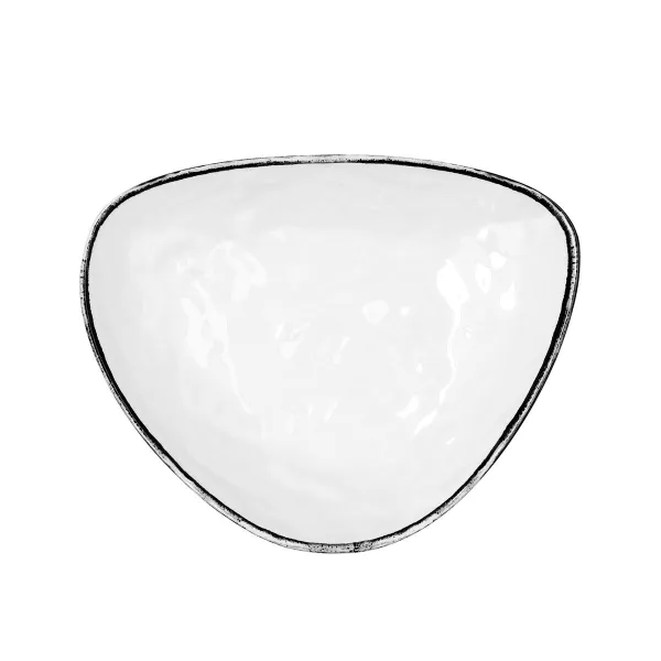 Plokščia lėkštė Quid Select Filo Balta Juoda Plastmasinis Trikampis 26 x 21 x 5,9 cm (9 vnt.)