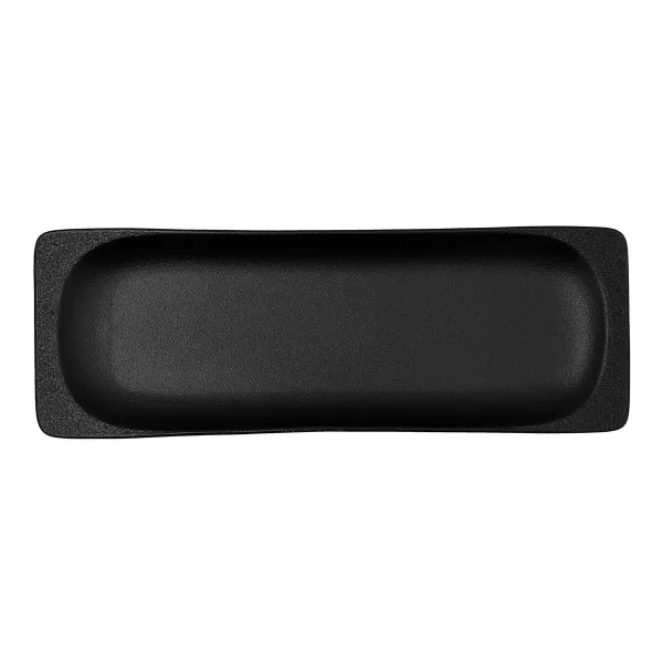 Uzkodu paplāte Bidasoa Fosil Melns Keramika Alumīnija oksīds 36 x 12,7 x 2,9 cm (9 gb.)
