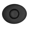 Gili lėkštė Bidasoa Fosil Juoda Keramikinis Ovalus 27,3 x 22,2 x 5,7 cm (8 vnt.)