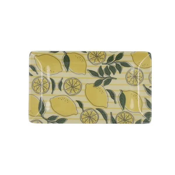 Välipalatarjotin Quid Sicilia Monivärinen Bioplasti Sitruuna 25 x 15 x 2 cm (12 osaa)