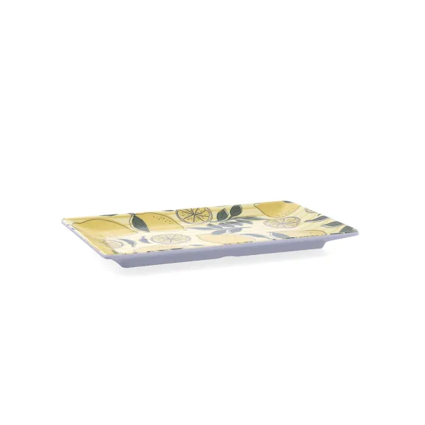 Uzkodu paplāte Quid Sicilia Daudzkrāsains Bioplastika Citrona 25 x 15 x 2 cm (12 gb.)