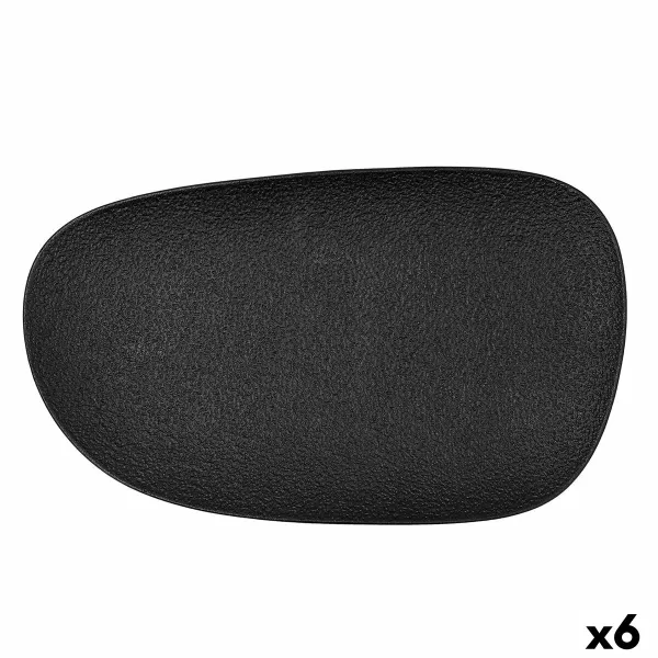 Välipalatarjotin Bidasoa Fosil Musta Keraminen Alumiinioksidi 34 x 20,3 x 3 cm (6 osaa)