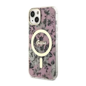Guess Flower MagSafe - Case for iPhone 14 (Pink)