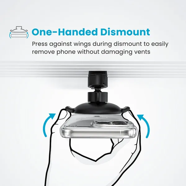 Speck Charging Vent Mount + ClickLock - MagSafe Wireless Charging Car Holder (Black)