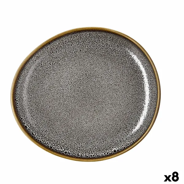 Plakans trauks Ariane Jaguar Freckles Brūns Keramika Ovāls 25 cm (8 gb.)