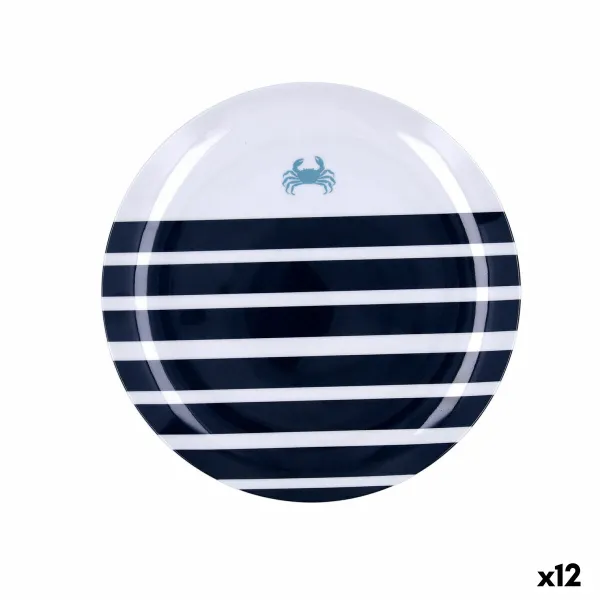 Plokščia lėkštė Quid Atlantic Spalvotas Bioplastikas 25 cm (12 vnt.)