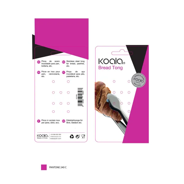 Serveerimistangid Koala Basic Metall Teras 18,7 x 6,5 x 3,5 cm Leib