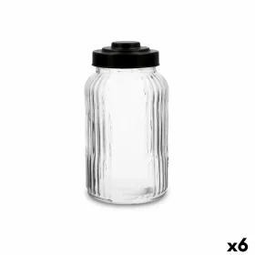 Purkki Quid Maison Läpinäkyvä Lasi 1,25 L (6 osaa)