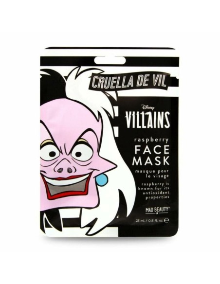 Facial Mask Mad Beauty Disney Villains Cruella Raspberry (25 ml)