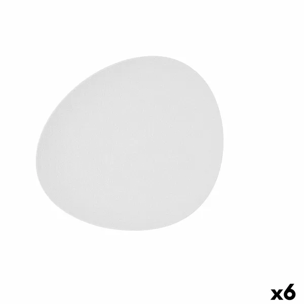 Plokščia lėkštė Bidasoa Fosil Balta Keramikinis Ovalus 28 x 24,8 x 2,5 cm (6 vnt.)