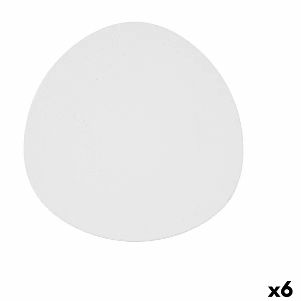 Užkandžių dėklas Bidasoa Fosil Balta Keramikinis Aliuminio oksidas 25,2 x 24,8 x 1,2 cm (6 vnt.)