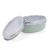 Терка с контейнером Quid Ozon Зеленый Металл 17 x 12 x 7 cm (12 штук)