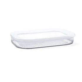 Taisnstūra Pusdienu kastīte ar Vāku Quid Rico Caurspīdīgs Plastmasa 22 x 16 x 3,5 cm