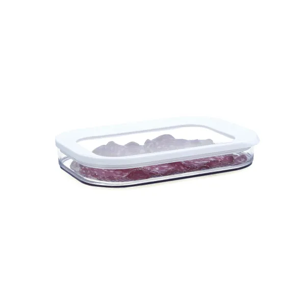 Stačiakampė priešpiečių dėžutė su dangteliu Quid Rico Skaidrus Plastmasinis 22 x 16 x 3,5 cm