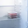 Taisnstūra Pusdienu kastīte ar Vāku Quid Rico Caurspīdīgs Plastmasa 22 x 16 x 3,5 cm