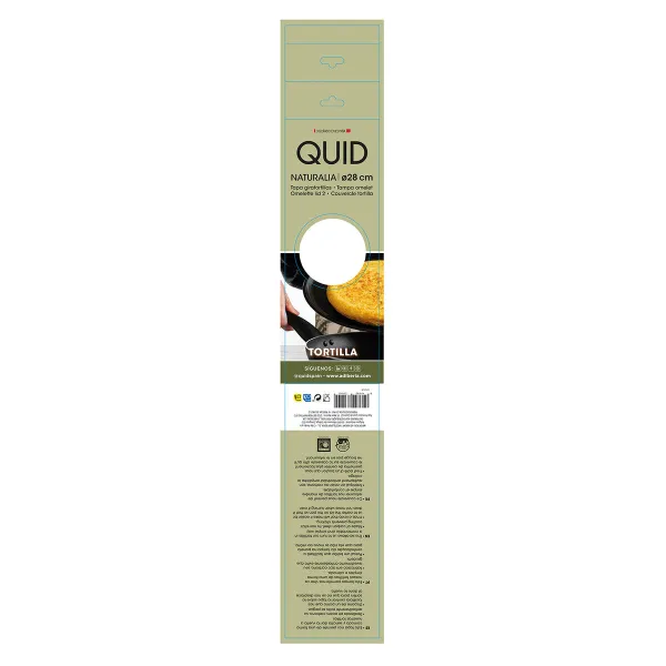 Frying Pan Lid Quid Naturalia Black Metal 28 cm Tortillas