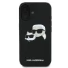 Karl Lagerfeld Silicone Double Heads Print MagSafe - Case iPhone 16 Plus (black)