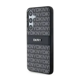 DKNY Leather Mono Stripe & Metal Logo - Samsung Galaxy S24 Case (black)